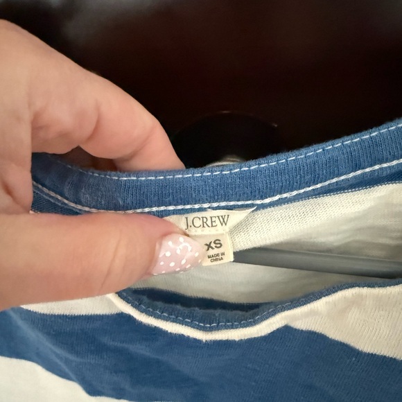 J. Crew Blue and White Striped Shirt - Picture 2 of 3